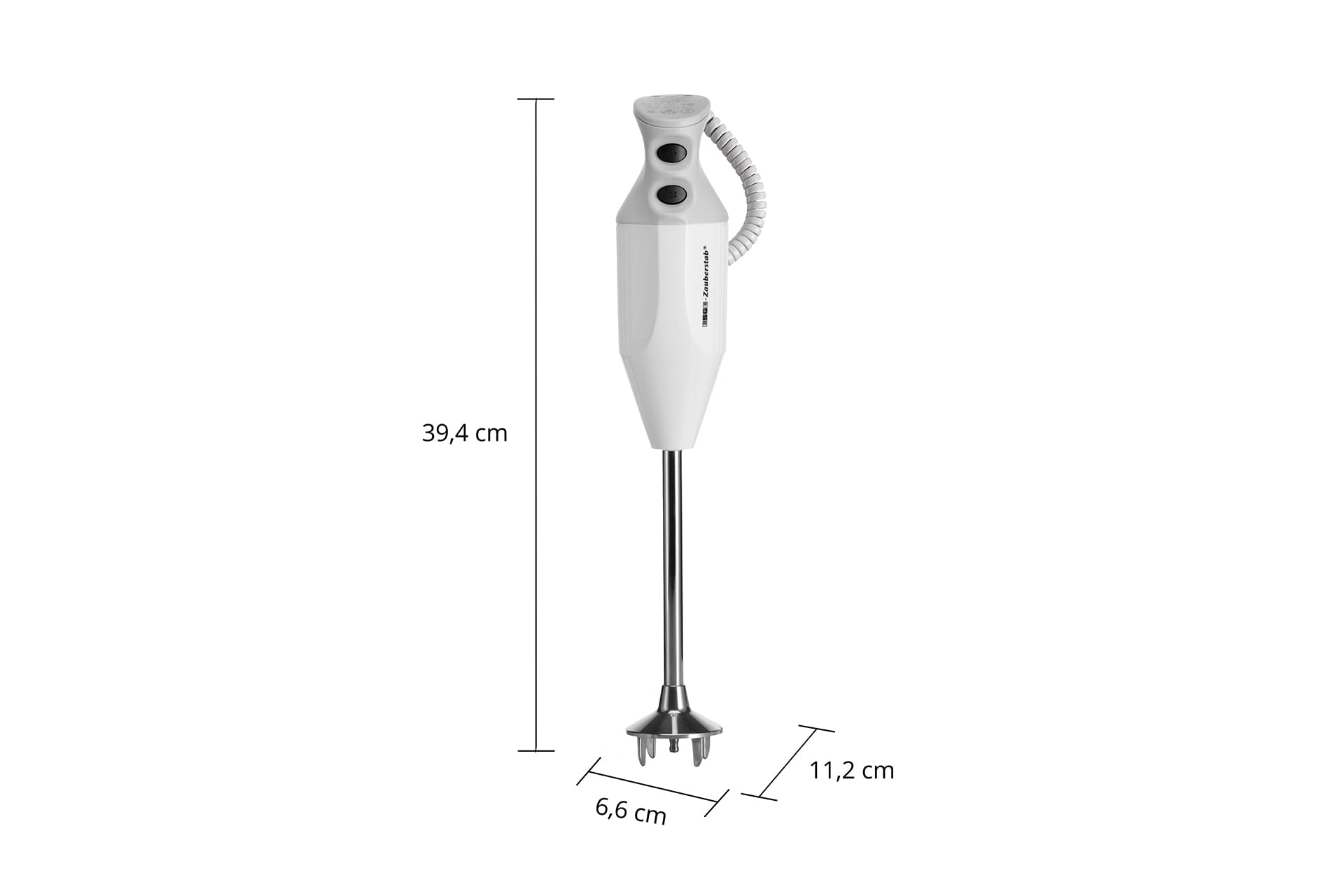 ESGE Zauberstab P 350 Profi weiß/grau 90880, Stabmixer, Pürierstab, 2 Stufen bis 22.000 U/Min, ergonomischer Griff, langlebiger, robuster Motor, inkl. Zubehör, 300W, Made in Switzerland