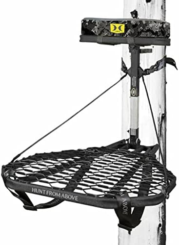 Hawk Mega Combat 1-Piece Hang-On Big Game/Shooting/Hunting Steel Tree Stand With 24"x30" Xl Rock-Solid Platform