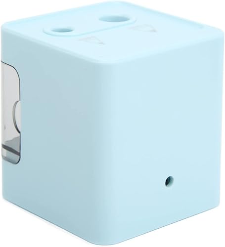 Miniatura 5 de Sacapuntas Sacapuntas eléctrico con doble agujero, funciona con pilas (0.314-0.315 pulgadas y 0.315-0.472 pulgadas), sacapuntas semiautomático con