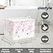 Clastyle Pink Blossom Cherry Baby Girl Basket Rectangle Clothes Toys Book Gift Storage Bin Spring Garden Bird Flower Shelf Basket