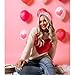 CEALXHENY Valentine's Day Headband for Women XOXO Love Massage Heart Headband Red Pink (1 Count)