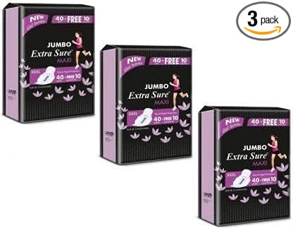 SHREE RAM Extra Sure XXXL Ultra Clean Soft Sanitary Napkin Pad With Wing For Women Girl (combo pack of 3) (120 pads + 30 Pantyliner)