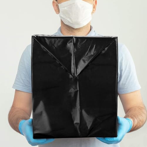 Image of Metronic Poly Mailers 19x24 500PC Large Shipping Bags Envelopes Mailers with Self Adhesive Waterproof and Tear-Proof Postal Bags in Black