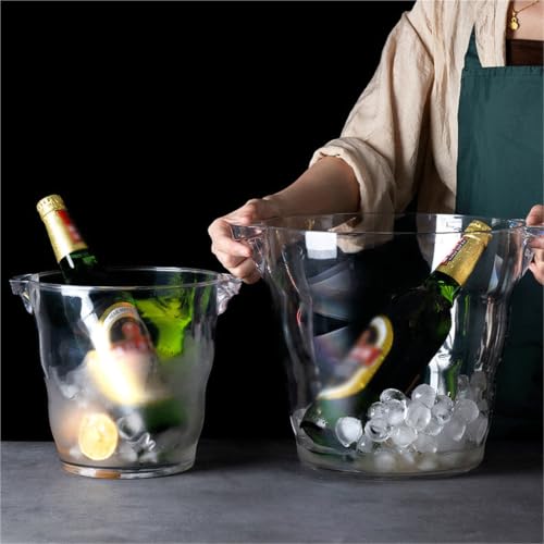 Cubitera acrílica para fiestas pequeñas y enfriador de botellas portátil 7