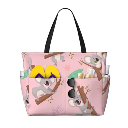 Sac de plage koala australien pour femme, grand cabas de vacances et piscine