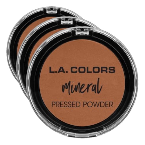 Image of L.A. COLORS Mineral Pressed Powder, Mocha CMP383 (Pack of 3)