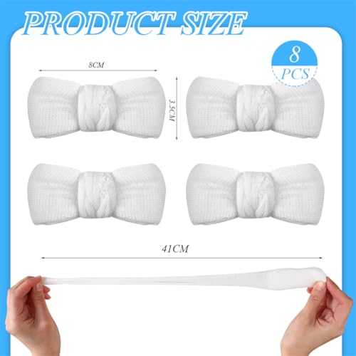 CUNQN Fingerverband 8 Stück Fingerhülsen Fingerpflaster Weiß Fingerschützer Fingerlingen Universelle Fixierbinde 3.5X8CM für Arbeit Küche Fingerschutz