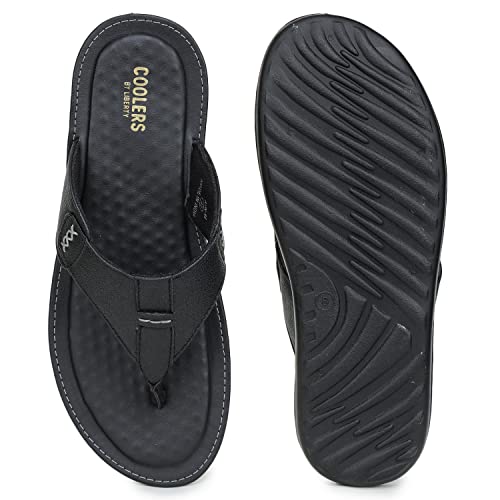 Liberty Coolers Black Casual Thong For Mens