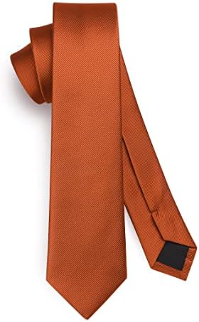 HISDERN Skinny Tie Solid Color 6cm Slim Ties for Men Wedding Classic Formal Business Necktie