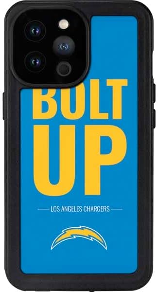 Skinit Waterproof Phone Case Compatible with iPhone 14 Pro Max - Officially Licensed NFL Los Angeles Chargers Team Motto Design