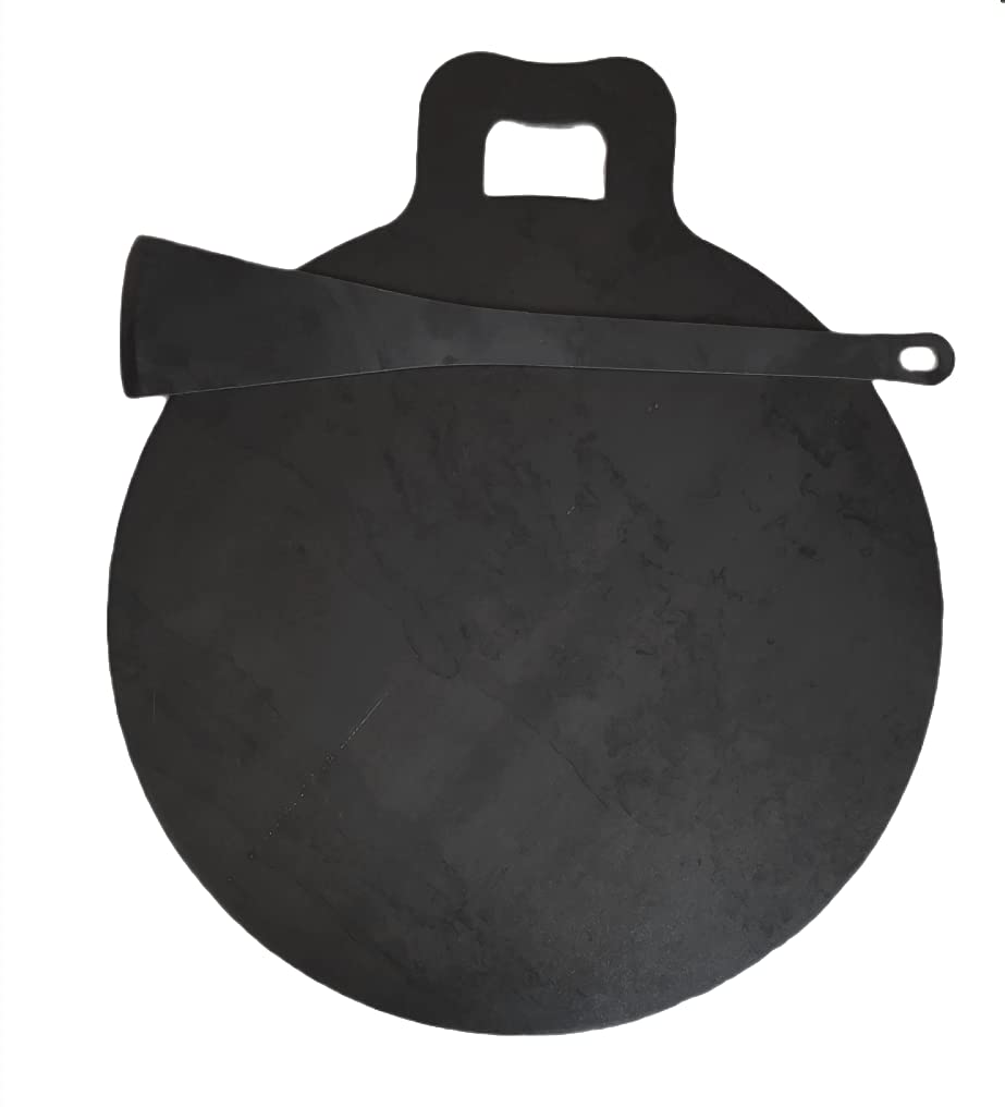 Nakshathra Iron Induction Comfortable with Iron Turner Flat Dosa Tawa (Black, 14inch, 2.5kg)