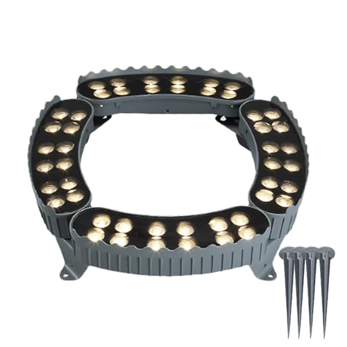 QIeCny Gartenbeleuchtung Zur Dekoration LED-Ring-Baumbeleuchtung 3 Farben: Weiß/Warmweiß/Neutralweiß Hervorhebungs- Und Blendfreies Licht Flexible Kombination Je Nach Dicke 4-light Neutral light