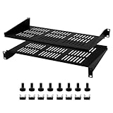 Design universel : cette étagère 1U est adaptée pour les racks de serveur standard de 48,3 cm et les armoires réseau. Il peut contenir une variété d'appareils, tels que des équipements audio, des équipements vidéo, des périphériques réseau, des routeurs, des modems, des commutateurs, des petits appareils NAS, des équipements sans montage en rack, etc. Veuillez noter que cette étagère est adaptée pour contenir des équipements légers. Ne prend pas en charge les appareils plus lourds.