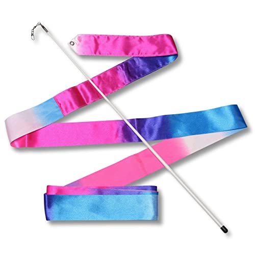 DRUNA Tapis roulant per Ginnastica Ritmica, Tapis roulant per Allenamento, Danza, Danza artistica, con bastone 56 cm Bianco Indaco   BLU   Rosa 6,0 m