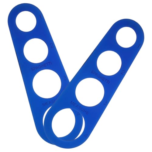 VANZACK Lot de 2 Doseurs de Pâtes en Acier Inoxydable 4 Trous Règle à Spaghetti pour Mesure Rapide des Aliments Outil de Cuisson pour Nouilles Guide de Portionnement Précis Cuisine