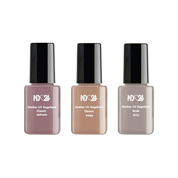 Lovely Nude Collection Set - Shellac Uv Soak Off Gel Nagellack - Made in Germany (3 x 12ml) – Bild 3