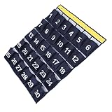 NOLITOY Fächer Handy aufbewahrungstasche Hängend für Klassenzimmer Büro Zuhause Faltbar Platzsparend Übersichtliches Multi taschen design Einfache Befestigung an Tür oder Whiteboard