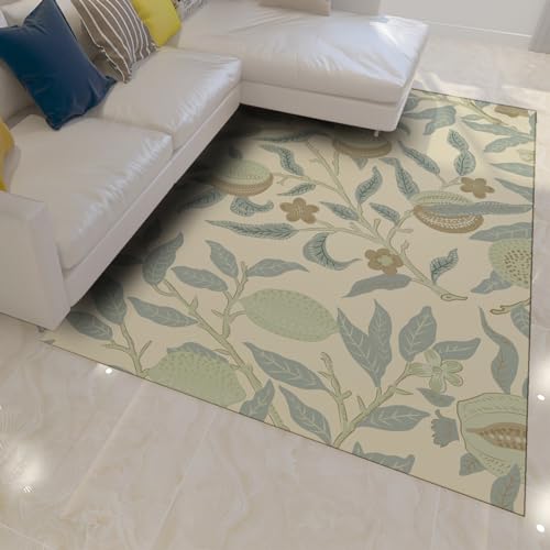 Tapis botanique imprimés arbre fruitier Morris, finition polyester