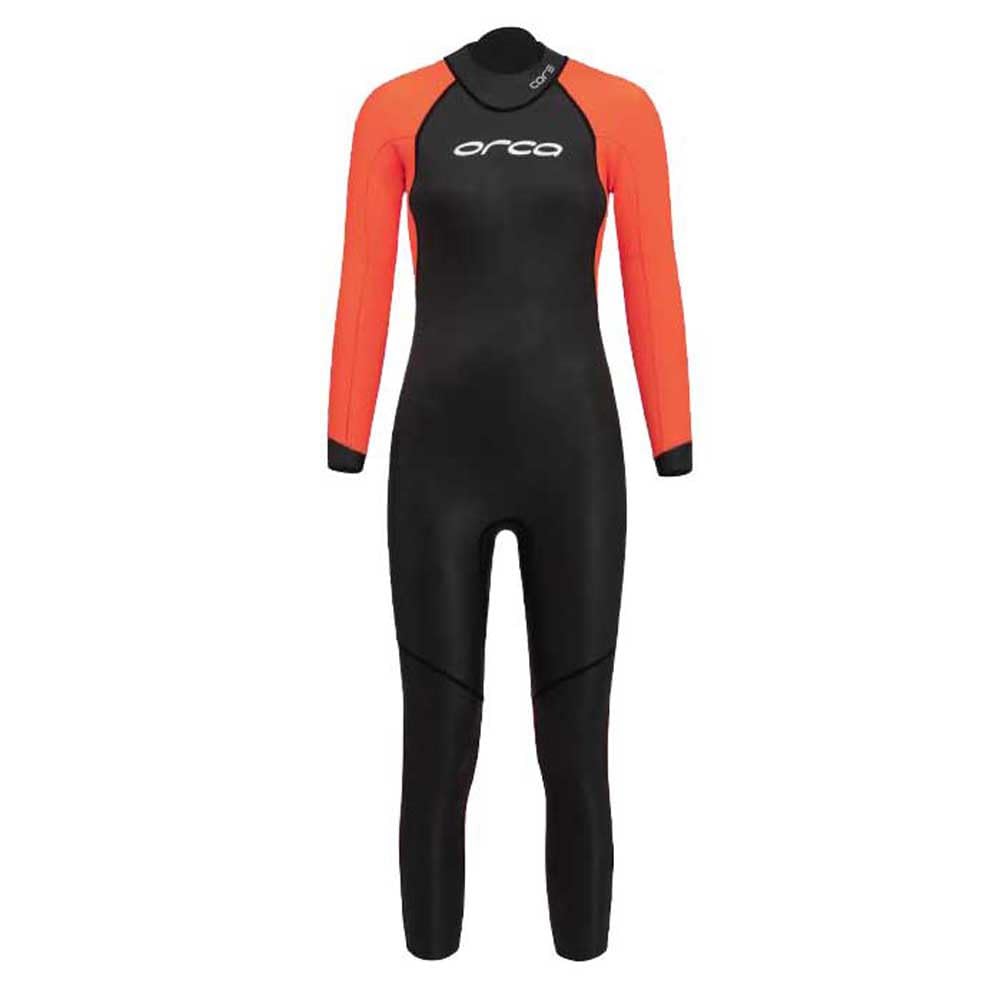 ORCAWomens Openwater Core Wetsuit - Black Hi-Vis - Thermal Warm Heat Layer Layers Easy Stretch Lightweight