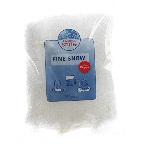 Zarivy Bolsa de nieve artificial 350g, ideal para decoración, manualidades y ambientes festivos.