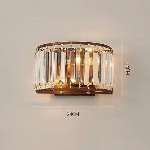 Lámpara de pared E14 moderna con tulipa de cristal marrón para decoración de pasillo 7