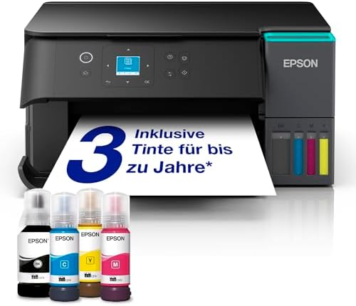 Epson EcoTank ET-2955 Tintentankdrucker | für vielbeschäftigte Haushalte | WLAN | A4 | Drucken, Kopieren, Scannen | 3.7 cm LCD-Display | Duplexdruck | inkl. Tinte für bis zu 3 Jahr