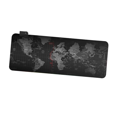 Tapis de souris de jeu pour bureau et ordinateur portable avec éclairage USB