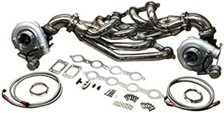 FOR GM 4.8 5.3L 5.7L 6.0L 6.2L LS T3 Turbos+Manifold+Elbows+OIL LINES Wastegates