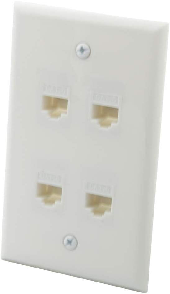 Solid Style 6 Ports CAT6 RJ45 Wall Plate (5 Pack, 6 Ports CAT6)