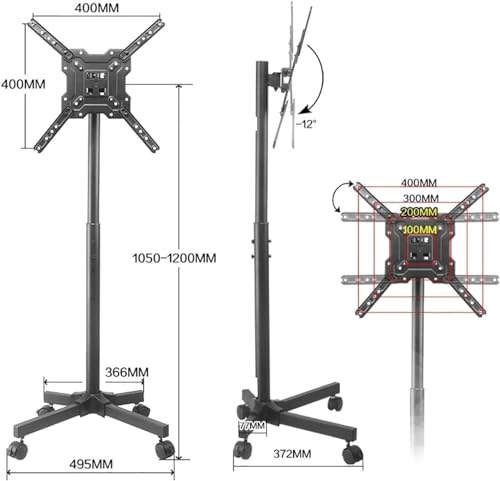 Soporte móvil para TV con montaje en pared y rotación miniatura 6