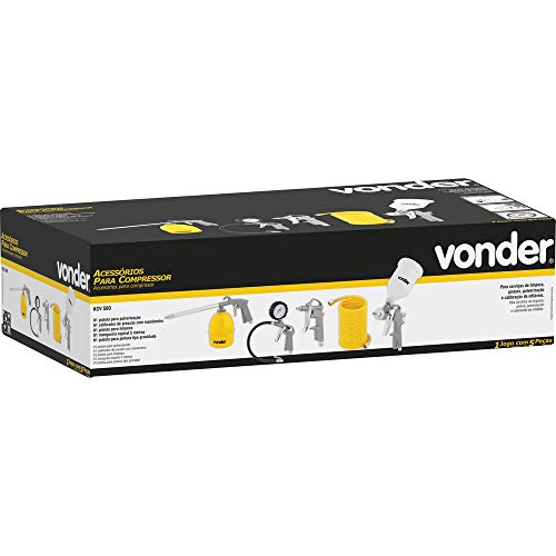 Jogo de acessórios para compressor, com 5 peças, ACV 500, Vonder