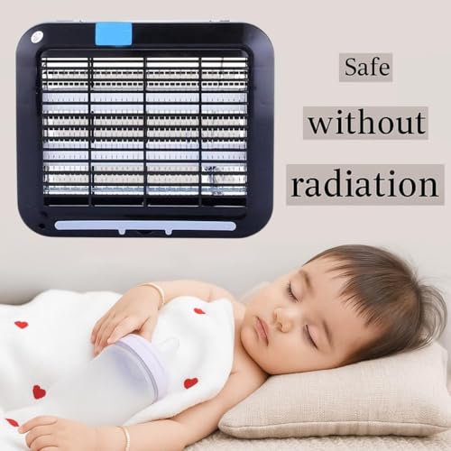 Image of Electric Mosquito Killer, Fly Insect Killer Machine, Insect Bug Zapper,Fly Catcher and Trap Killer LED Lamp for Set for Kitchen ^ Professional High Carbon Stainless Steel (Black)