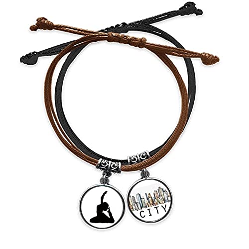 Sports Bracelet Corde Main Chaîne Cuir Sidi Le Danseur Art Peacock