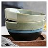 Prachtige kom Ramen Bowl Nordic Home Ceramic Kitchen Bowl 2 stuks geschikt for magnetron, koelkast 6 inch (groen)