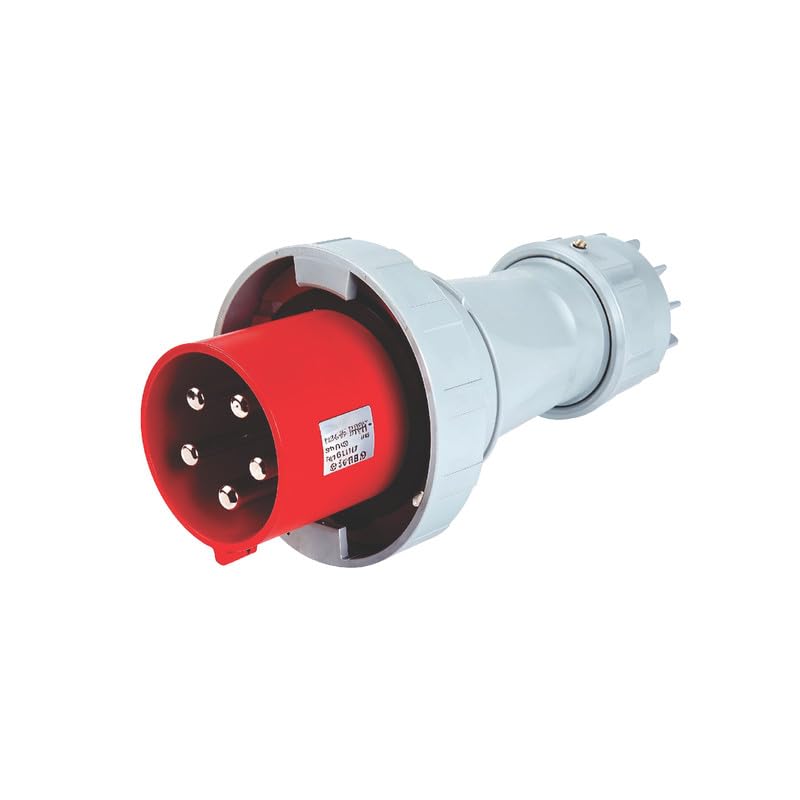 MX 125A 5-Pin IP67 CEE Plug | 400V Heavy-Duty Industrial Power Connector | 3-Phase Waterproof & Dust-Tight Plug for Factory, Workshop & Outdoor Equipment-image-47