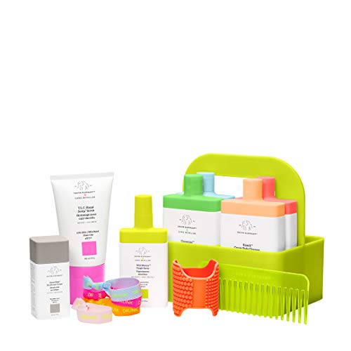 Drunk Elephant Hair + Body Trunk 1.0 Hair and Body Care Essentials Bundle w/ Hair Accessories (Scalp Scrub, Glossing Sha