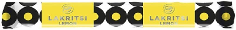 10 Sticks x 20g of Fazer Lemon lakritsi - Original - Finnish - Filled - Black Licorice - Liquorice - Candies - Sweets