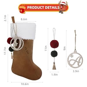 Personalized Gold Wooden Initial Christmas Stocking, 19.5 inches Velvet Christmas Stocking with pom poms,Christmas Decorations for Xmas Fireplace Holiday Party(Gold A) Personalized Gold Wooden Initial Christmas Stocking 195 inches Velvet Christmas Stocking with pom pomsChristmas Decorations for Xmas Fireplace Holiday PartyGold A