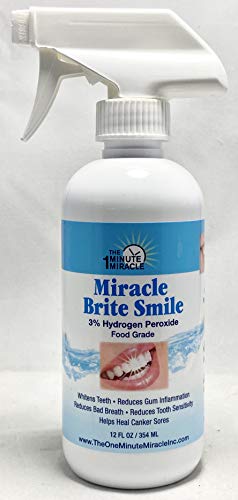 Miracle Brite Smile With 3% Food Grade Hydrogen Peroxide and Essential Oils