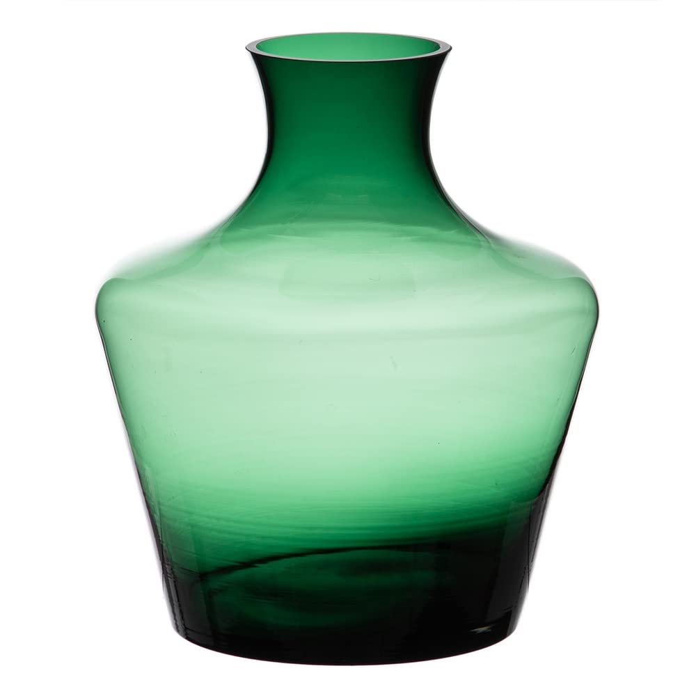 LOLAhome Green Glass Tinted Vase Ø 21x25 cm