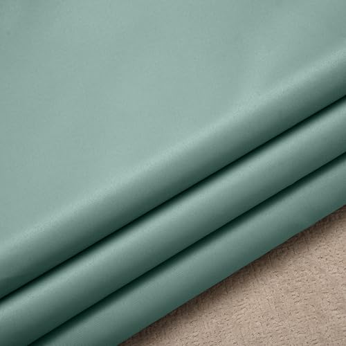 Image of Wakefit Solid Blackout Window Curtains 5 Feet | Set of 1 | Upto 80% Room Darkening Faux Silk Drapes | Thermal Insulated & Noise Reducing Curtains for Living Room & Home Decor | Aqua Green