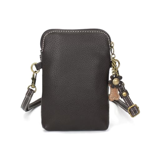 Image of CHALA Dog Collection Cell Phone Crossbody Purse-Women PU Leather /Canvas Multicolor Handbag with Adjustable Strap