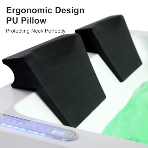 Foto de Bañera de hidromasaje de 73 pulgadas para dos personas, delantal de 3 lados, bañera de hidromasaje de esquina con 22 chorros de agua (imagen 6)