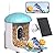 Loatos Bird Feeder with Camera, 1 Year Trial AI Identify Birds Species Smart Bird Feeder with Camera Solar Powered HD Live View Birds House with Cam IP65 Warterproof for Outdoors