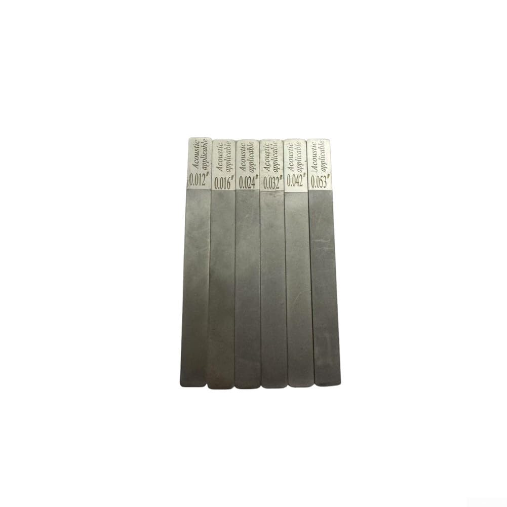 Limas de tuercas de guitarra de acero inoxidable, 6 piezas de traste de guitarra, herramienta de reparación de luthier para guitarra (Acoustic12-53)