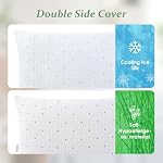 Dreamood Pillows Queen Size 2 Pack with Bamboo Fiber Cooling Bed Pillow with Hypoallergenic Cover Shredded Memory Foam Pillows for Sleep Adjustable Firm & Soft for Back Side Stomach Sleepers