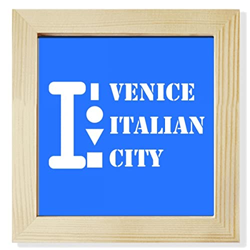 Venecia Italian City Art Deco - Marco de fotos cuadrado para pared