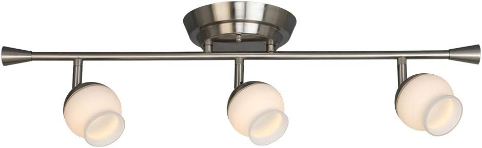 EGLO Mill Street 33 in. 23-Watt Brushed Nickel Semi-Flush Mount LED Fixed Track