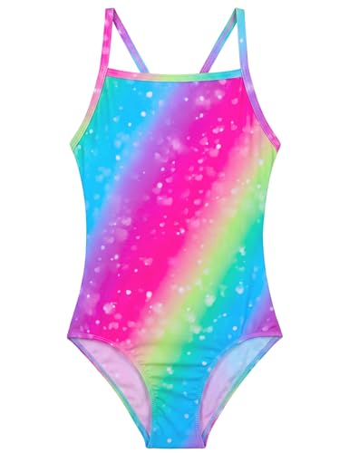 Image of Girls Swimsuits One-Piece Bathing Suits Multicolor Kids Sport Summer Beach Swimwear for 2-10 Years Old