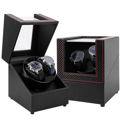 Kalawen Watch Winder for Rolex, Automatic Watch Winder, Double Watch Winder with Japanese Quiet Motor AC Adapter for Men\'s and Women\'s Watches